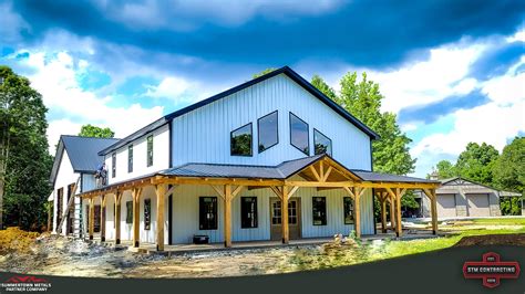 metal shop house with wrap around porch|wrap around porch barndominium homes.